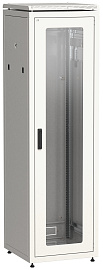 ITK Шкаф сетевой 19" LINEA N 42U 600х600 мм стеклянная передняя дверь серый LN35-42U66-G IEK