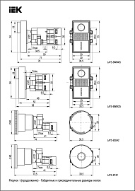 Кнопка управления LAY5-BS542 "Грибок" аварийная с фиксацией поворотная BBG90-BS-K04 IEK