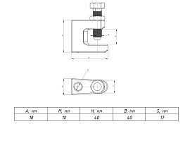 Струбцина монтажная М10 SM10 EKF