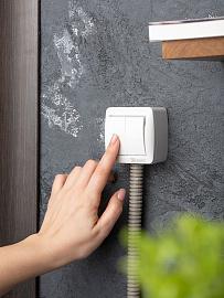 Выключатель двухклавишный 10А Владивосток IP54 белый EQR16-023-30-54 EKF PROxima