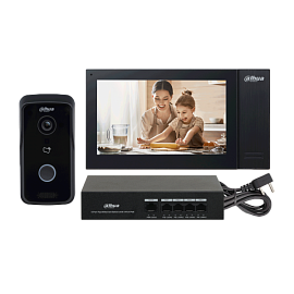 Комплект видеодомофона DH-VTO2111D-P-S2+DH-VTH2421FB-P DHI-KTP02 DAHUA