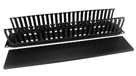 Кабельный организатор CM-2U-PL-COV  пластиковый с крышкой, 19", 2U 16487 Hyperline