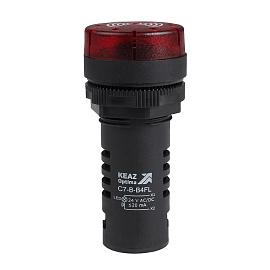 Зуммер с непрерывным сигналом OptiSignal Compact D22 C7-B-B4CL красный с подсветкой 24 В AC/DC  362176 КЭАЗ
