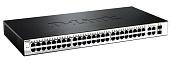 Коммутатор настраиваемый L2 с 48 портами 10/100Base-TX, 2 портами 10/100/1000Base-T и 2 комбо-портами 100/1000Base-T/SFP DES-1210-52/С1А D-Link