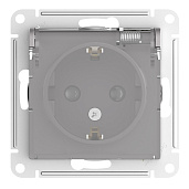 Изображение товара Розетка с заземлением со шторками. с прозрач. крышкой ATLASDESIGN AQUA 16А,IP44,  механизм, АЛЮМИНИЙ ATN440346 Systeme Electric