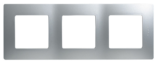 Изображение товара Рамка для розеток и выключателей 3 поста Etika алюминий 672553 Legrand