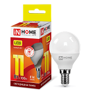Лампа светодиодная 11Вт Е14 3000К 820Лм LED-ШАР-VC 230В 4690612020587 IN HOME