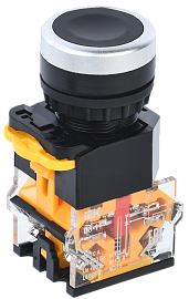 Кнопка D8-11 d=22мм 1з+1р черная BBT30-11-3-22-K02 IEK