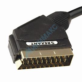 Шнур SCART-SCART (21PIN), длина 3 мeтра (GOLD) REXANT 17-1125