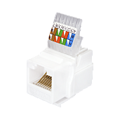 Keystone Jack 8P8C (RJ-45), UTP, 5e. заделка без инструмента, белый 10-0312 SUPRLAN