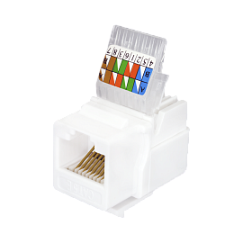 Keystone Jack 8P8C (RJ-45), UTP, 5e. заделка без инструмента, белый 10-0312 SUPRLAN