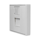 Лицевая панель 1 порт (45х45, Keystone, шторка) 10-0304