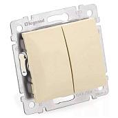 Выключатель двухклавишный Valena скрытой установки бежевый 695605 Legrand