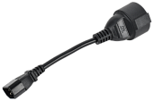 Адаптер PDU 3х1,5 10см с разъемами C14-Schuko ITK PC-C14D-10CM