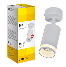 LIGHTING Светильник 4006 накладной настено-потолочный под лампу GU10 белый IEK