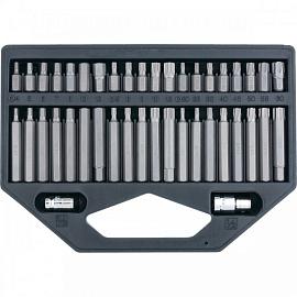Набор бит HEX, TORX, SPLINE, хвостовик-шестигранник 3 8",CrV, 42шт.  STELS 11318