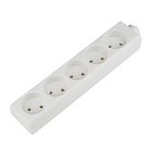 Колодка для удлинителя . 5 гнезд, б/з, 10А, 2200Вт. Белый. K-CP5-10 WHITE UL-00003325 TM Uniel