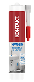 Герметик КОНТАКТ силиконовый санитарный прозрачный 280мл 24494