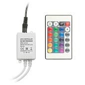 Контроллер для управления светодиодными лентами 12V ULC-Q431 RGB BLACK, с пультом ДУ ИК. UL-00001113