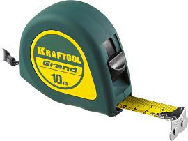 Рулетка  GRAND, обрезиненный пластиковый корпус, 10м/25мм KRAFTOOL 34022-10-25