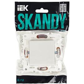 Выключатель 1-клавишный перекрестный 10А SK-V03W арктический белый SKANDY SK-V13-0-10-K01 IEK