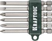 Набор Биты хвостовик E 1/4", Cr-V, 75мм, 6 предметов KRAFTOOL 26061-H6
