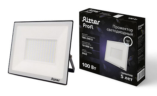Изображение товара Прожектор светодиодный 100Вт PROFI 4000К 10000Лм IP65 53419 2 Ritter