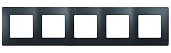 Изображение товара Рамка для розеток и выключателей 5 постов Etika антрацит Legrand