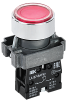 Кнопка LA167-BAF42 d=22мм 1р красная BBT20-BAF42-2-22-67-K04 IEK