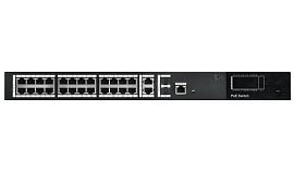 Коммутатор управляемый PoE 24 порта 10/100/1000 Мб/с, 4хSFP, 370 Вт RVi-1NSM24G-4C