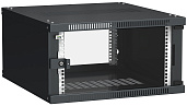 Шкаф LINEA WE 6U 600x650мм дверь стекло черный LWE5-06U67-GF ITK
