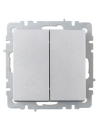 Выключатель  жалюзи 10А ВС10-1-5-БрА алюминий BRITE  BR-V15-0-10-K47 IEK