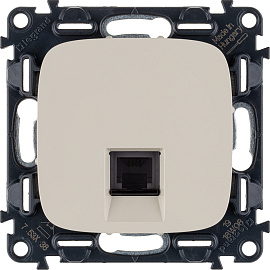 Розетка RJ11 телефонная Valena ALLURE скрытой установки с лицевой панелью слоновая кость 753838 Legrand