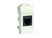 Компьютерная розетка RJ-45, кат.6 (разъем AMP), слоновая кость, 1 модуль код 75648S DKC