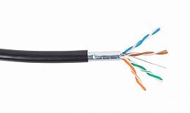 Кабель кат. 5е, 4 пары F/UTP PE, жила 0,52, черн, внеш катушка 305 м DR-140103 DATAREX