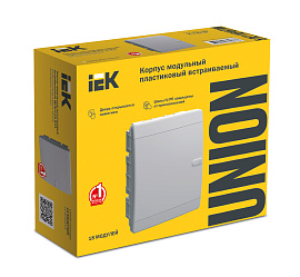 Бокс пластиковый ЩРВ-П-18 IP41 встраив. UNION Compact бел. дв. 290х236х103 UIC-KP13-V-18-41-K01 /уп.4шт/ IEK