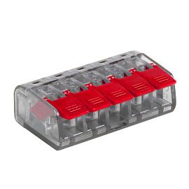 Строительно-монтажная клемма СМК 221-415 5 отверстий 0.2-4.0 мм2 (plc-smk-221-415) EKF PROxima