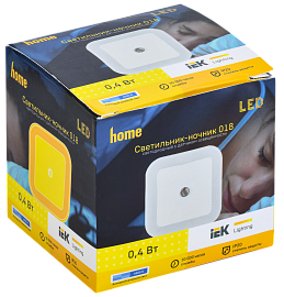 LIGHTING Светильник-ночник светодиодный 018 квадрат с датчиком освещенности 220В IEK