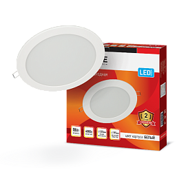 Панель светодиодная RLP-eco 18Вт 230В 4000К 1080Лм IP40 круглая белая 4690612007984 LLT