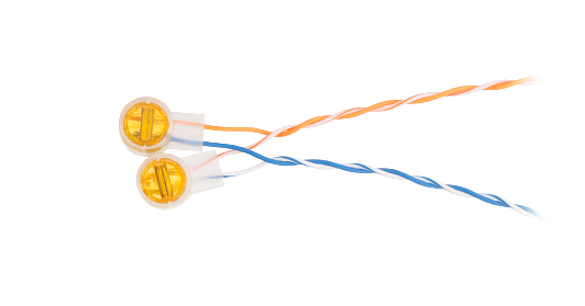 Изображение товара Скотчлок изолированный UY2 (К-2) (d=0,4-0,9 мм) с гидрофобным заполнителем, желтый EC-SL-UY2-YL-100 NETLAN