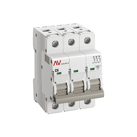 Выключатель автоматический 6А 3П трехполюсный C 6kA AV-6 AVERES mcb6-3-06C-av EKF