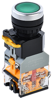 Кнопка D8-11D d=22мм 1з+1р с подсветкой зеленая BBT30-11D-3-12-K06 IEK