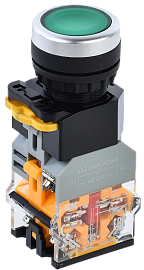 Кнопка D8-11D d=22мм 1з+1р с подсветкой зеленая BBT30-11D-3-12-K06 IEK