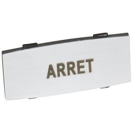 Вставка узкая алюминиевая, надпись "ARRET", Osmoz 24334 Legrand