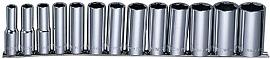 Набор головок торцевых глубоких MAXI-DRIVE 1/2"DR на держателе, SAE 7/16--1-1/4", 13 предме S05HD4213S