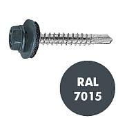 Саморез кровельный RAL-7015 темно-серый 4,8х51