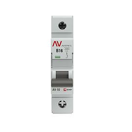 Выключатель автоматический 16А 1П однополюсный B 10kA AV-10 AVERES mcb10-1-16B-av EKF