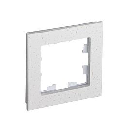 Рамка для розеток и выключателей 1 пост Atlasdesign Nature мрамор крем роял ATN343101 Schneider Electric