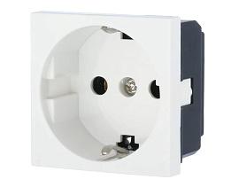 Розетка с заземляющими контактами, без шторок, LK45 (851304) Ecoplast
