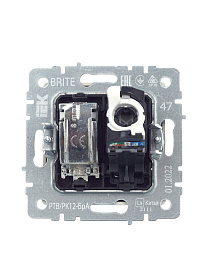 Розетка ТВ+комп. TV+RJ45 кат.5E алюминий мех-м BRITE РТВ/РК12-БрА BR-AK20-1-K47 IEK